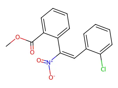 methyl 2-[(E)-2-(2-chlorophenyl)-1-nitroethenyl]benzoate structure