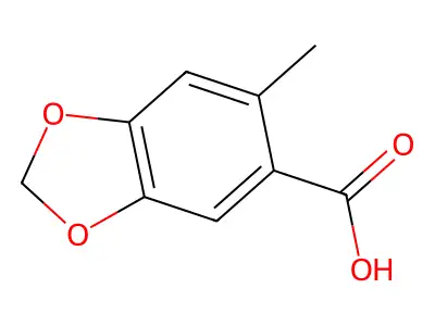6-Methyl-1,3-dioxaindane-5-carboxylic acid structure