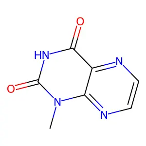 1-Methyl-2,4(1H,3H)-pteridinedione structure