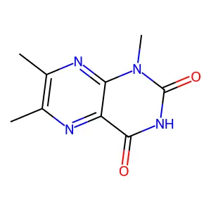 2,4(1H,3H)-Pteridinedione, 1,6,7-trimethyl- structure