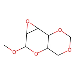 methyl 2,3-anhydro-4,6-O-methylidenehexopyranoside structure