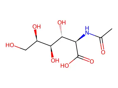 2-Acetamido-2-deoxy-D-gluconic acid structure