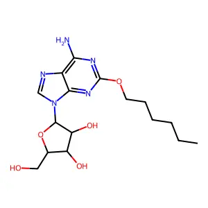2-Hexyloxyadenosine structure