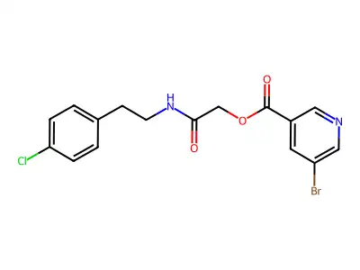 2-{[2-(4-Chlorophenyl)ethyl]amino}-2-oxoethyl 5-bromopyridine-3-carboxylate structure
