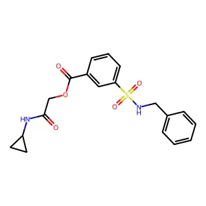 [2-(Cyclopropylamino)-2-oxoethyl] 3-(benzylsulfamoyl)benzoate structure