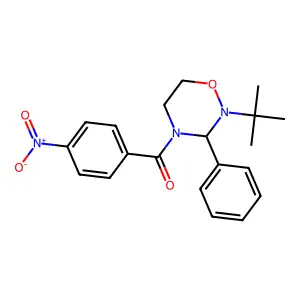 [2-(4-Methylphenyl)-3-phenyl-1,2,4-oxadiazinan-4-yl](4-nitrophenyl)methanone structure