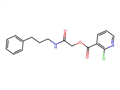 [(3-Phenylpropyl)carbamoyl]methyl 2-chloropyridine-3-carboxylate structure