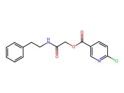[(2-Phenylethyl)carbamoyl]methyl 6-chloropyridine-3-carboxylate structure