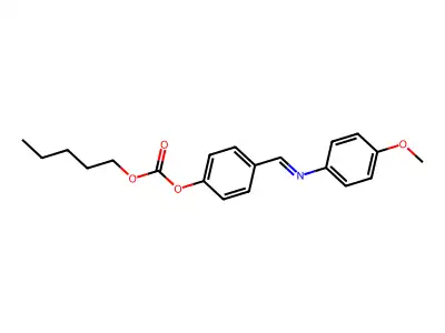 Carbonic acid, 4-[[(4-methoxyphenyl)imino]methyl]phenyl pentyl ester structure