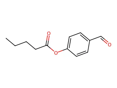 Pentanoic acid, 4-formylphenyl ester structure