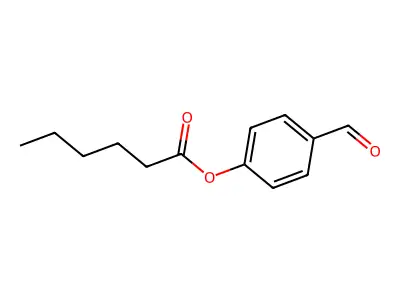 Hexanoic acid, 4-formylphenyl ester structure