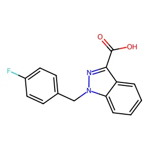 1-(4-氟苄基)-1H-吲唑-3-甲酸 structure