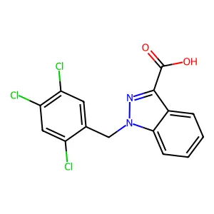 1H-Indazole-3-carboxylic acid, 1-(2,4,5-trichlorobenzyl)- structure