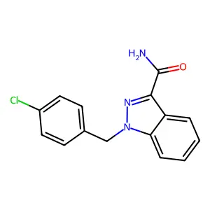 1-(对氯苄基)-1H-吲唑-3-甲酰胺 structure
