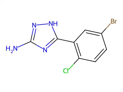 5-Amino-3-(5-bromo-2-chlorophenyl)-1H-1,2,4-triazole structure