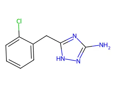 3-[(2-Chlorophenyl)methyl]-1H-1,2,4-triazol-5-amine structure