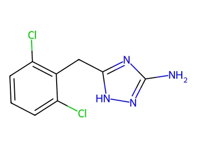 5-[(2,6-dichlorophenyl)methyl]-1H-1,2,4-triazol-3-amine structure