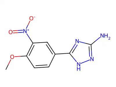 3-(4-methoxy-3-nitrophenyl)-1H-1,2,4-triazol-5-amine structure