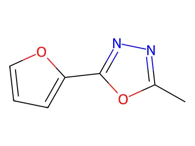 2-(Furan-2-yl)-5-methyl-1,3,4-oxadiazole structure