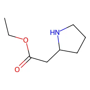 Ethyl 2-(pyrrolidin-2-yl)acetate structure