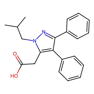 1-异丁基-3,4-二苯基吡唑-5-乙酸 structure