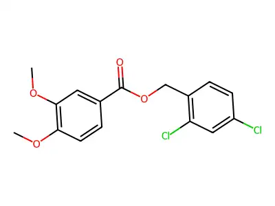2,4-Dichlorobenzyl 3,4-dimethoxybenzoate structure