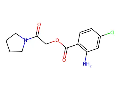(2-Oxo-2-pyrrolidin-1-ylethyl) 2-amino-4-chlorobenzoate structure