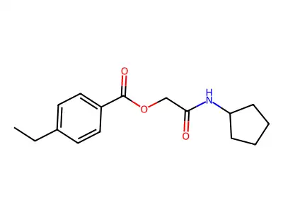 [2-(Cyclopentylamino)-2-oxoethyl] 4-ethylbenzoate structure