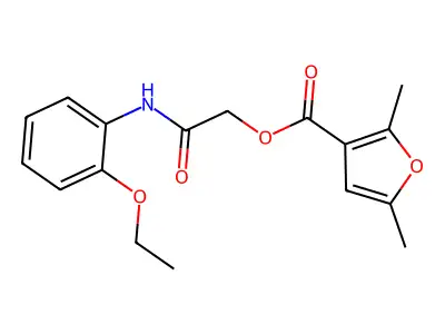 [2-(2-Ethoxyanilino)-2-oxoethyl] 2,5-dimethylfuran-3-carboxylate structure