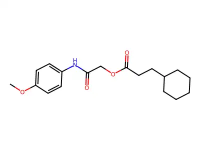[2-(4-Methoxyanilino)-2-oxoethyl] 3-cyclohexylpropanoate structure