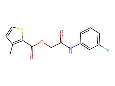 [(3-Fluorophenyl)carbamoyl]methyl 3-methylthiophene-2-carboxylate structure