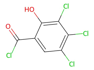 3,4,5-Trichloro-2-hydroxybenzoyl chloride structure