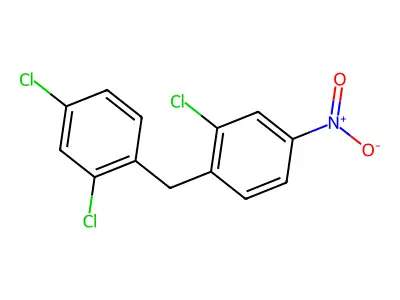 2-Chloro-1-[(2,4-dichlorophenyl)methyl]-4-nitrobenzene structure