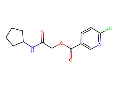 (Cyclopentylcarbamoyl)methyl 6-chloropyridine-3-carboxylate structure
