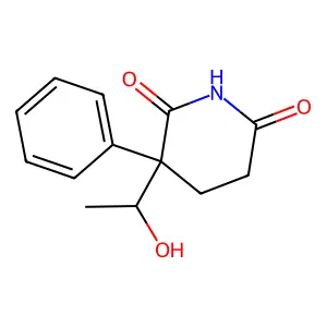 2-(1-羟乙基)-2-苯基戊二酰亚胺 structure
