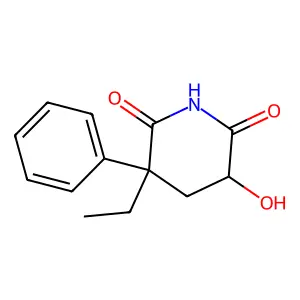 4-羟基-2-乙基-2-苯基戊二酰亚胺 structure
