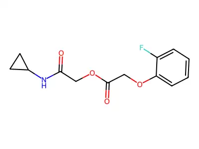 [2-(Cyclopropylamino)-2-oxoethyl] 2-(2-fluorophenoxy)acetate structure