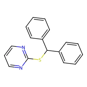 2-Benzhydrylsulfanylpyrimidine structure