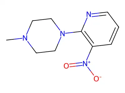 1-Methyl-4-(3-nitropyridin-2-yl)piperazine structure