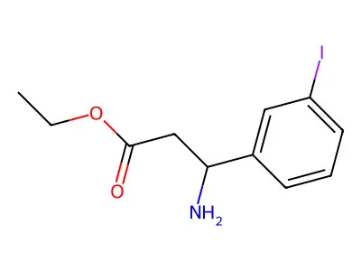 Ethyl 3-amino-3-(3-iodophenyl)propanoate structure