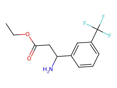 Ethyl 3-amino-3-[3-(trifluoromethyl)phenyl]propanoate structure