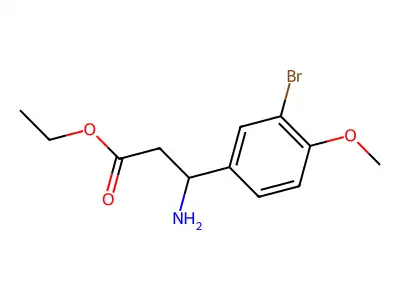 Ethyl 3-amino-3-(3-bromo-4-methoxyphenyl)propanoate structure