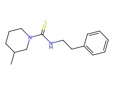 3-methyl-N-(2-phenylethyl)piperidine-1-carbothioamide structure