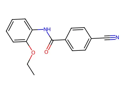 4-cyano-N-(2-ethoxyphenyl)benzamide structure