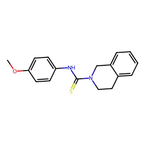 N-(4-methoxyphenyl)-3,4-dihydro-1H-isoquinoline-2-carbothioamide structure