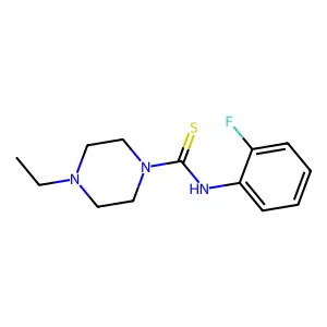 4-ethyl-N-(2-fluorophenyl)piperazine-1-carbothioamide structure