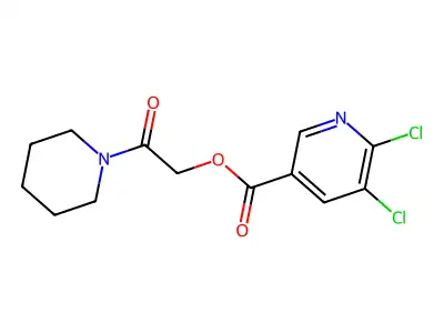 2-Oxo-2-(piperidin-1-yl)ethyl 5,6-dichloropyridine-3-carboxylate structure