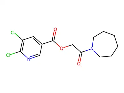 2-(Azepan-1-yl)-2-oxoethyl 5,6-dichloropyridine-3-carboxylate structure