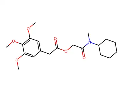[2-[Cyclohexyl(methyl)amino]-2-oxoethyl] 2-(3,4,5-trimethoxyphenyl)acetate structure