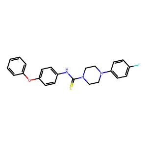 4-(4-fluorophenyl)-N-(4-phenoxyphenyl)piperazine-1-carbothioamide structure